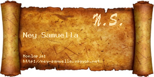 Ney Samuella névjegykártya